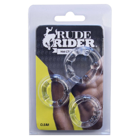 Lot de 3 mini cockrings flexibles Transparents