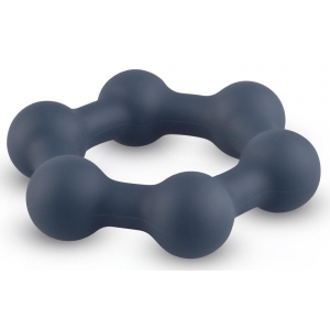 Cockring avec boules HEXAGONE