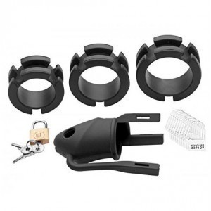 Cage de chasteté en silicone BIRDLOCKED 11 x 3.2cm Noire