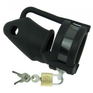 Cage de chasteté en silicone BIRDLOCKED 11 x 3.2cm Noire