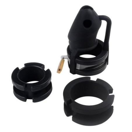 Cage de chasteté en silicone BIRDLOCKED 11 x 3.2cm Noire