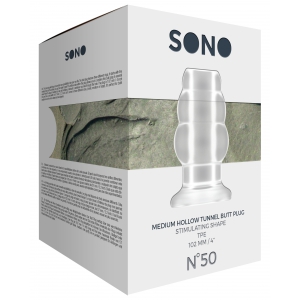Plug Tunnel HOLLOW Sono N°50 | 8.5 x 5.7 cm Transparent