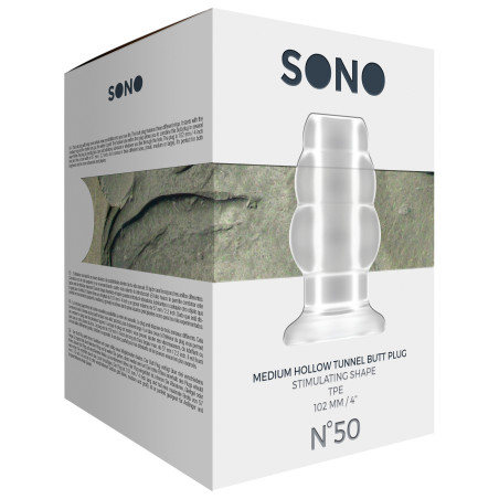 Plug Tunnel HOLLOW Sono N°50 | 8.5 x 5.7 cm Transparent