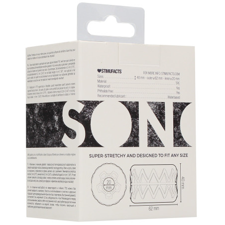 Anneau de masturbation réversible TEXTURED Sono N°92