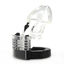 Cage de chasteté ajustable 10 x 3.5cm Transparente 2
