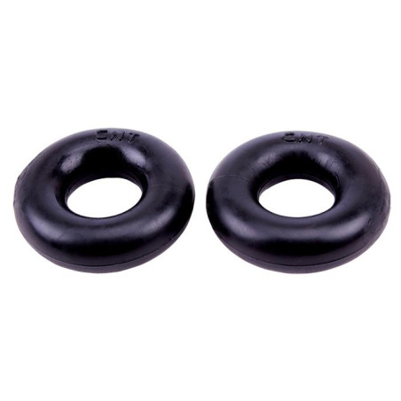 Lot de 2 cockring souples DONUT RINGS Noir