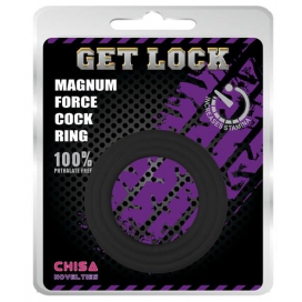 Lot de 3 cockrings Silicone MAGNUM FORCE Noir 2