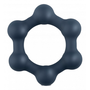 Cockring avec boules HEXAGONE