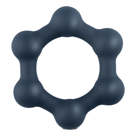 Cockring avec boules HEXAGONE
