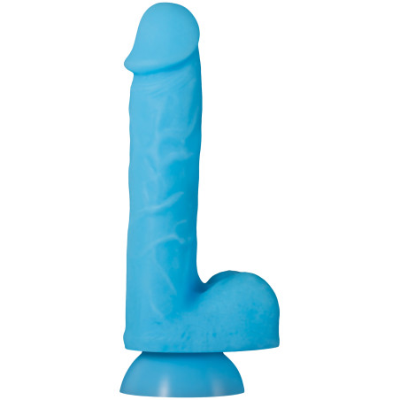 Gode luminescent TOUCH & GLOW 15  x4 cm Bleu