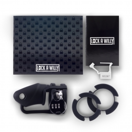 Cage de chasteté en silicone LOCK A WILLY 11 x 3cm Noire 2