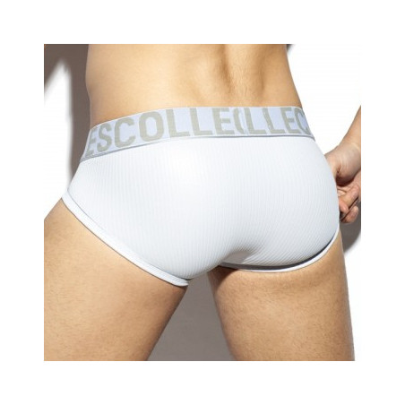 Slip SHINY RIB Blanc