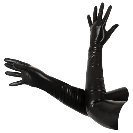 Gants longs en Latex Tenue BDSM Noirs