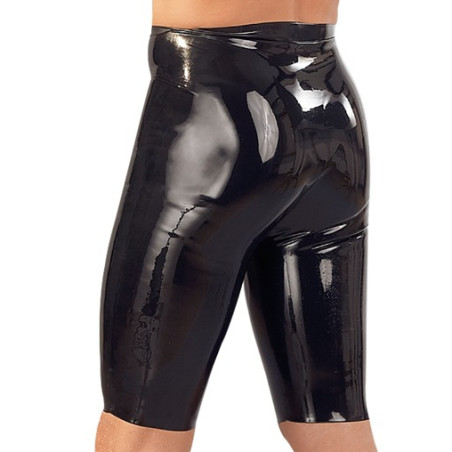 Short Cycliste en latex avec gaine pénis