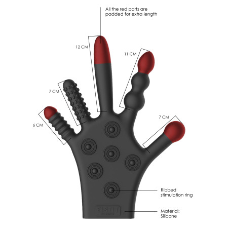 Gant Texturé en Silicone FIST IT Noir