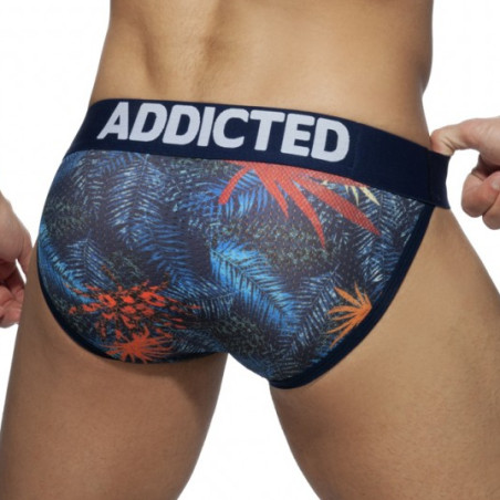 Tanga Bikini TROPICAL MESH PUSH UP x3
