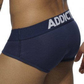 Slip Addicted Mys Basic Brief marine en coton avec coupe basse ajustée 2