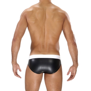 Slip FETISH BRIEF Noir-Blanc