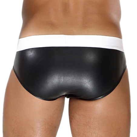 Slip FETISH BRIEF Noir-Blanc