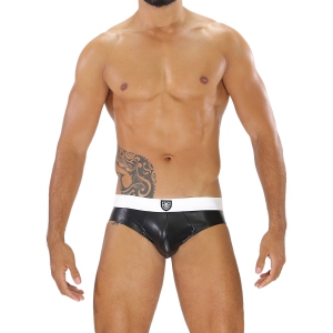 Slip FETISH BRIEF Noir-Blanc