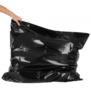 Taie d'oreiller Vinyle noir 80 x 80 cm