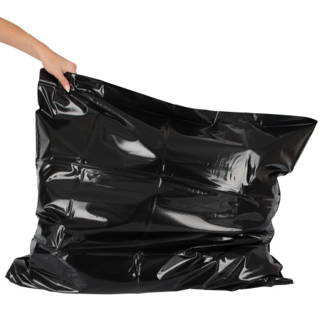 Taie d'oreiller Vinyle noir 80 x 80 cm
