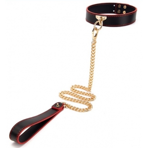 Collier Laisse MAESTRO Noir et Rouge