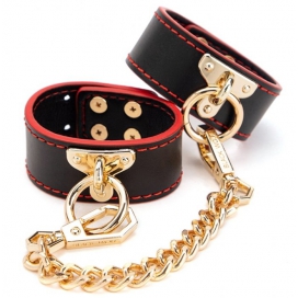 Menottes simili MAESTRO Noir et Rouge 2