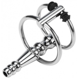 Plug d'urètre percé RIBBED RINGO 4cm | Diamètre 10mm