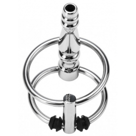 Plug d'urètre percé RIBBED RINGO 4cm | Diamètre 10mm 2