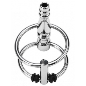Plug d'urètre percé RIBBED RINGO 4cm | Diamètre 10mm