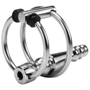 Plug d'urètre percé RIBBED RINGO 4cm | Diamètre 10mm