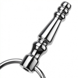 Plug d'urètre percé RIBBED RINGO 4cm | Diamètre 10mm