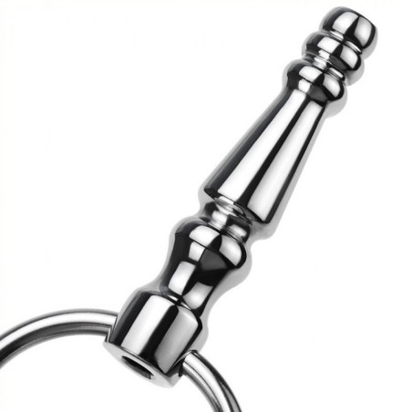 Plug d'urètre percé RIBBED RINGO 4cm | Diamètre 10mm