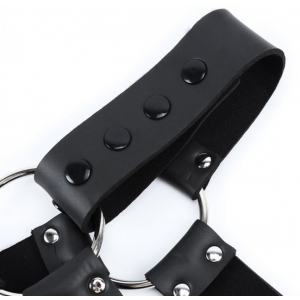 Harnais en néoprène CROSS BODY ZIP Noir