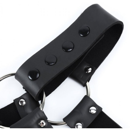 Harnais en néoprène CROSS BODY ZIP Noir
