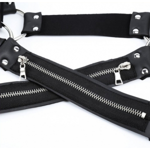 Harnais en néoprène CROSS BODY ZIP Noir