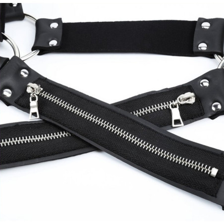 Harnais en néoprène CROSS BODY ZIP Noir