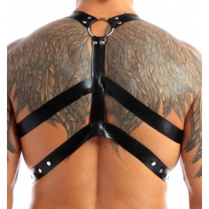 Harnais THIN CHEST Simili Noir