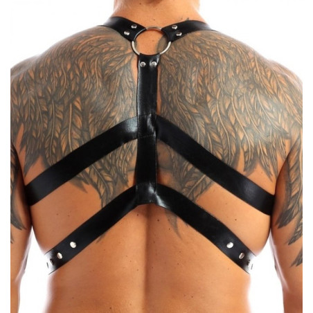 Harnais THIN CHEST Simili Noir