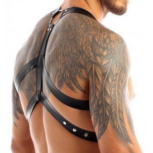 Harnais THIN CHEST Simili Noir