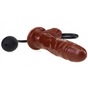 Gode gonflable INFLAT 14 x 4.5 cm Marron