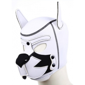 Cagoule PUPPY FOX en Néoprène Blanc-Noir