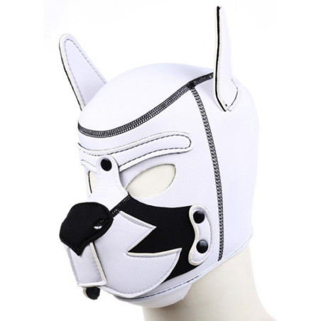 Cagoule PUPPY FOX en Néoprène Blanc-Noir