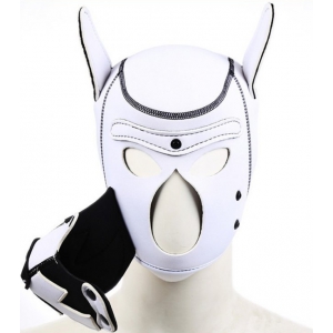 Cagoule PUPPY FOX en Néoprène Blanc-Noir