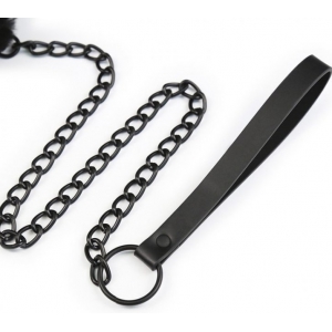 Collier et Laisse BALL TOP Noir