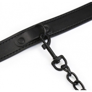 Collier et Laisse BALL TOP Noir
