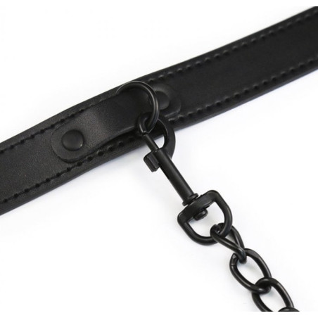 Collier et Laisse BALL TOP Noir