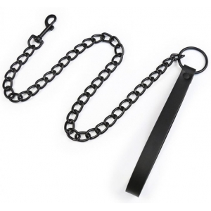 Collier et Laisse BALL TOP Noir