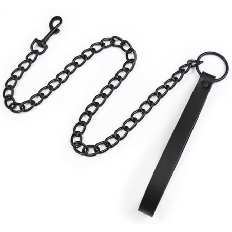 Collier et Laisse BALL TOP Noir